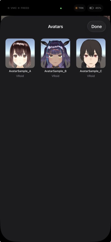 VTOKU Cam Avatars sheet